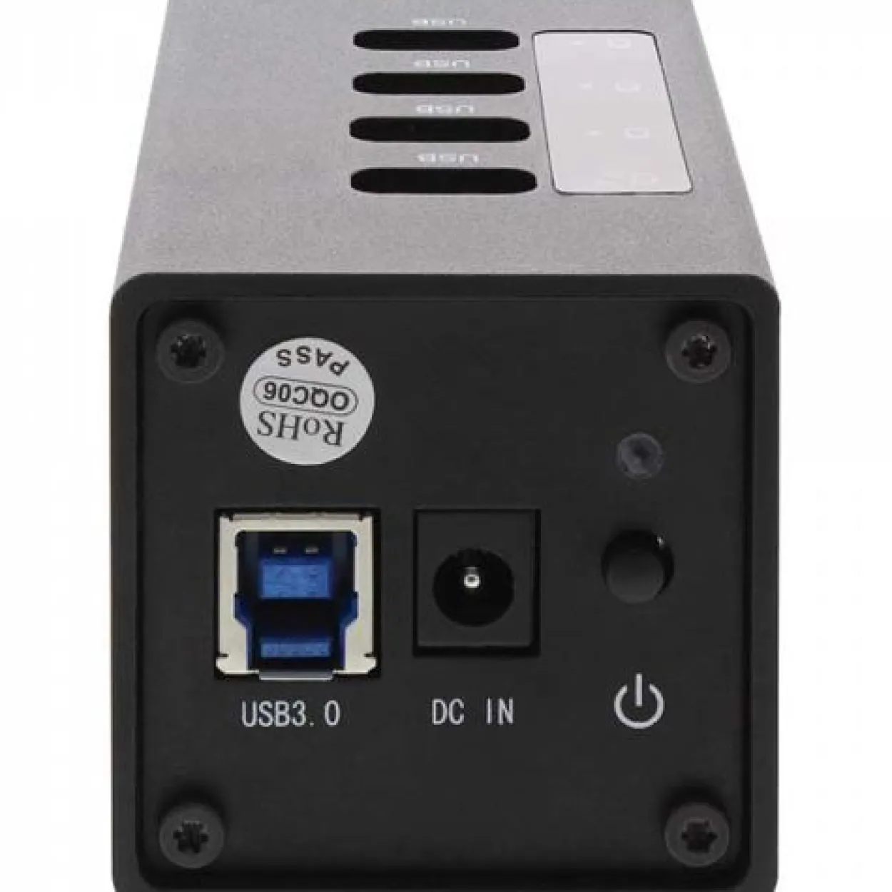 InLine USB 3.0 Aluminium Hub, 4 Port, schwarz, mit 2,5A Netzteil