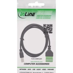 InLine USB-B Stecker an Terminalblock, 5-polig, mit Kabel