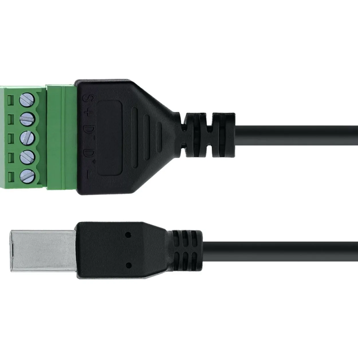 InLine USB-B Stecker an Terminalblock, 5-polig, mit Kabel