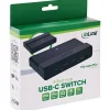 InLine USB-C Switch, Umschalter für 2 PCs, 4-Port Hub, USB 3.2 Gen.1, schwarz