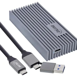 InLine USB4-Gehäuse, USB-C zu M.2 NVMe SSD, 40Gb/s, Aluminium