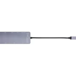 InLine USB 3.2 Gen.2 Hub, 4x USB-C + 3x USB-A, PD 100W, Aluminium, grau