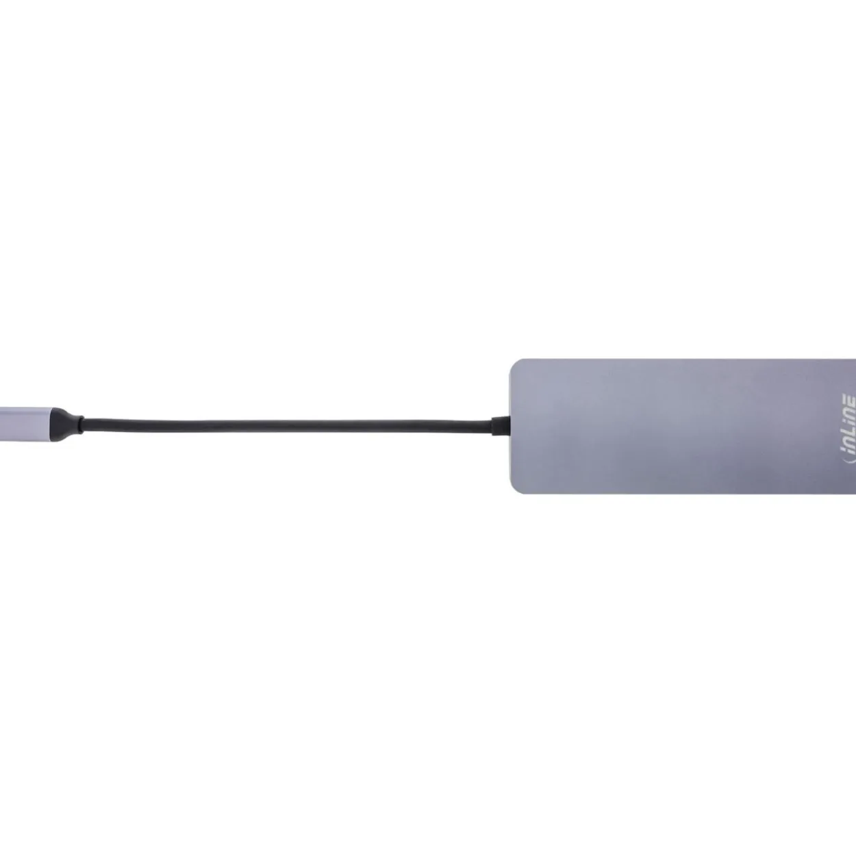 InLine USB 3.2 Gen.2 Hub, 4x USB-C + 3x USB-A, PD 100W, Aluminium, grau