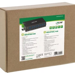 InLine USB 3.2 Gen.1 Industrie-Hub, 7 Port, Aluminiumgehäuse, mit Netzteil
