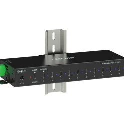 InLine USB 3.2 Gen.1 Industrie-Hub, USB-C, 10-Port, mit Netzteil