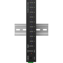 InLine USB 3.2 Gen.1 Industrie-Hub, USB-C, 10-Port, mit Netzteil