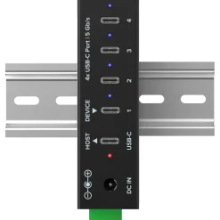 InLine USB 3.2 Gen.1 Industrie-Hub, USB-C, 4-Port, mit Netzteil