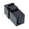 InLine USB 3.0 Keystone Snap-In Einsatz, USB-A Buchse / Buchse, schwarz