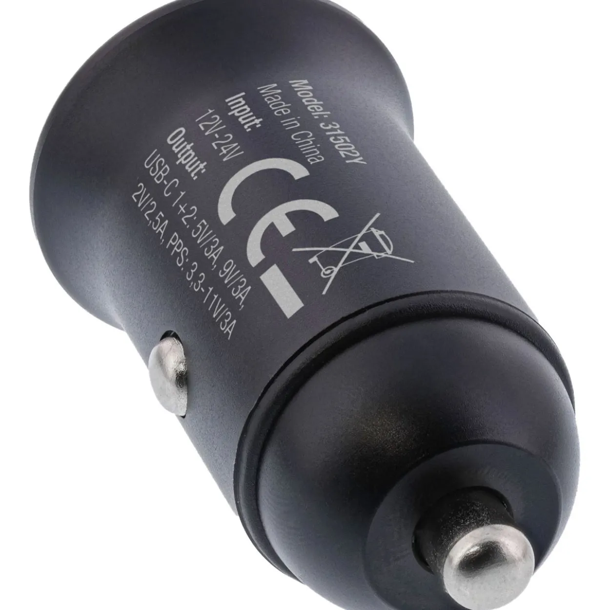 InLine USB KFZ Stromadapter Power Delivery, 2x USB Typ-C, schwarz