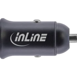 InLine USB KFZ Stromadapter Power Delivery, 2x USB Typ-C, schwarz