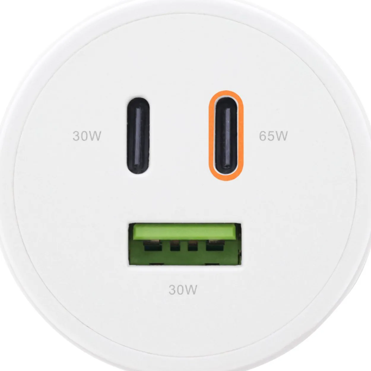 InLine USB PD Netzteil, GaN Ladegerät, 3-Port, Dual USB-C + USB-A, 65W, weiß