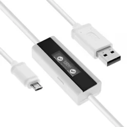InLine USB Smart Control, Multimeter LadeüberwachungUSB A zu Micro-B Kabel mit Display 1m