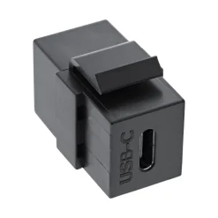 InLine USB 3.1 Snap-In Einsatz, USB-C Buchse / Buchse, schwarz