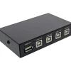 InLine USB 2.0 Umschalter manuell, USB-A Gerät an 4 Computer