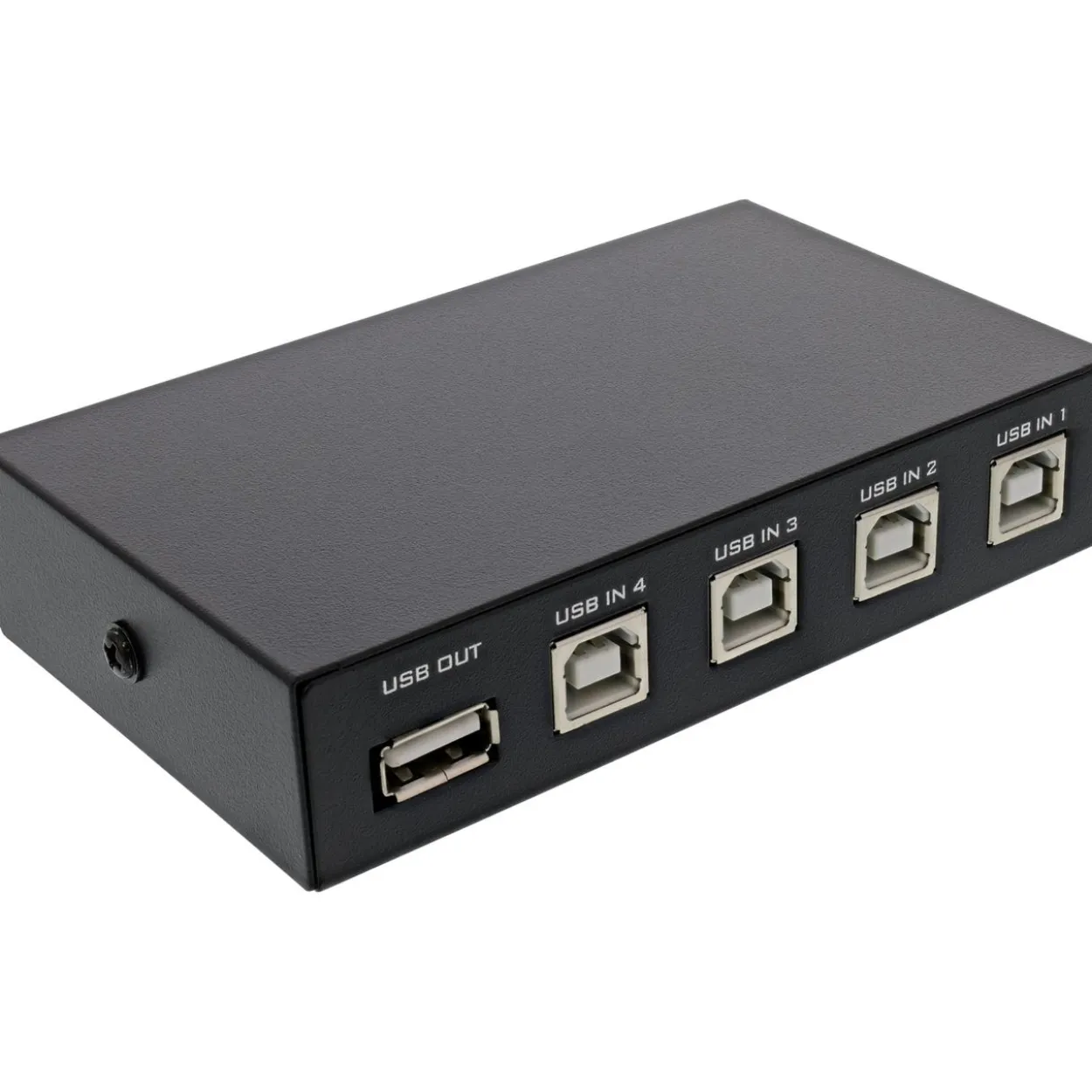 InLine USB 2.0 Umschalter manuell, USB-A Gerät an 4 Computer