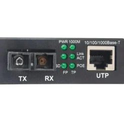 Intellinet Gigabit PoE + Medienkonverter SC Singlemode 20km