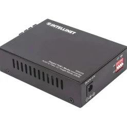 Intellinet Gigabit PoE + Medienkonverter SC Singlemode 20km