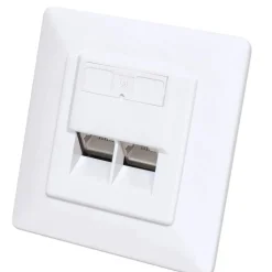 Intellinet 2-Port Cat6a 10G RJ45-Unterputzdose STP weiß