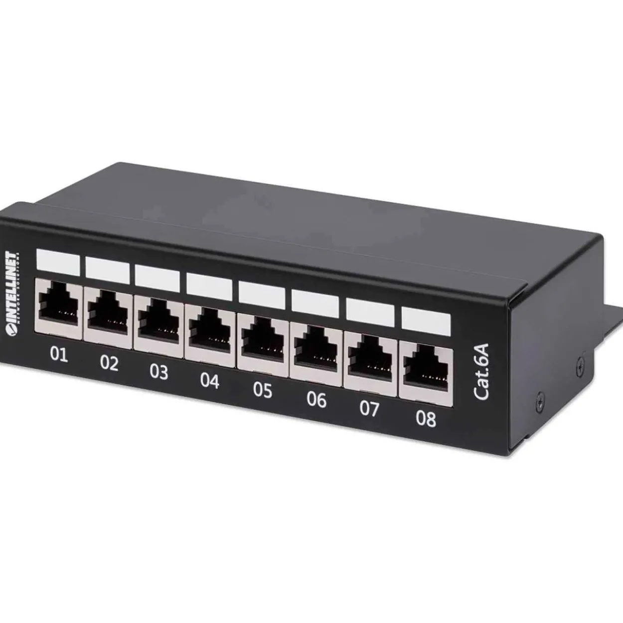 Intellinet 8-Port Cat6a Patchpanel FTP Desktop schwarz