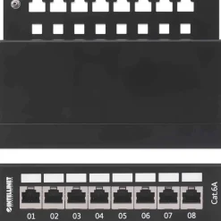 Intellinet 8-Port Cat6a Patchpanel FTP Desktop schwarz