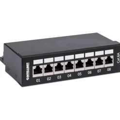 Intellinet 8-Port Cat6a Patchpanel FTP Desktop schwarz