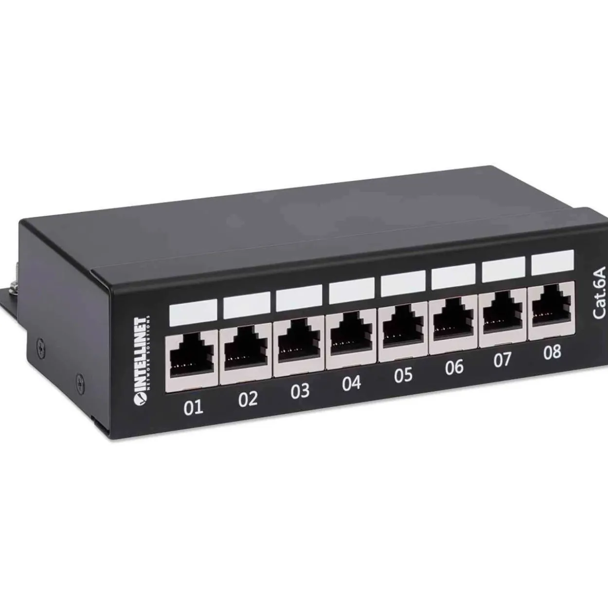Intellinet 8-Port Cat6a Patchpanel FTP Desktop schwarz