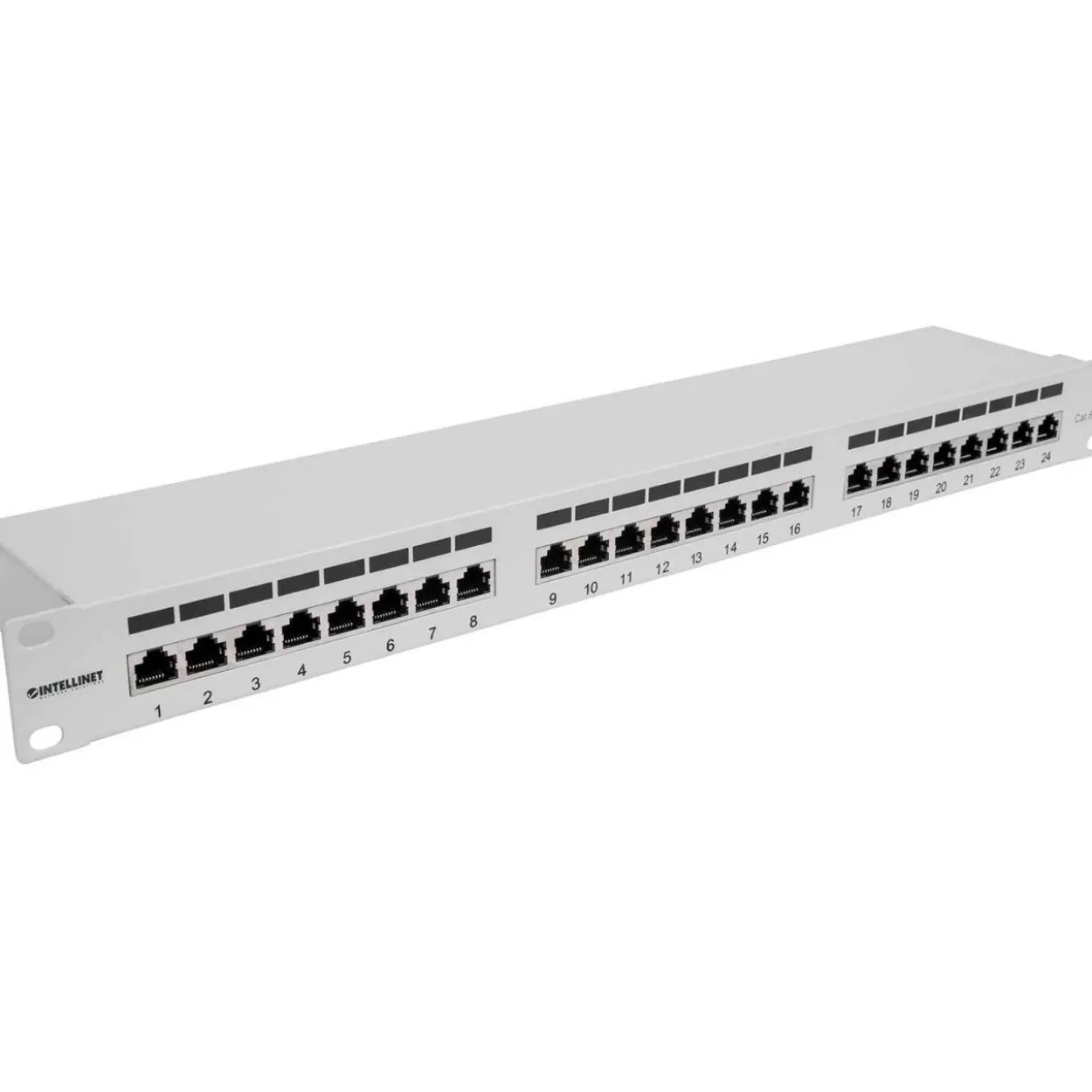 Intellinet 24-Port Cat6a Patchpanel FTP 1HE, grau