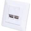 Intellinet 2-Port Cat6 10G RJ45-Unterputzdose STP weiß