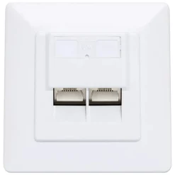 Intellinet 2-Port Cat6 10G RJ45-Unterputzdose STP weiß