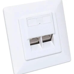 Intellinet 2-Port Cat6 10G RJ45-Unterputzdose STP weiß