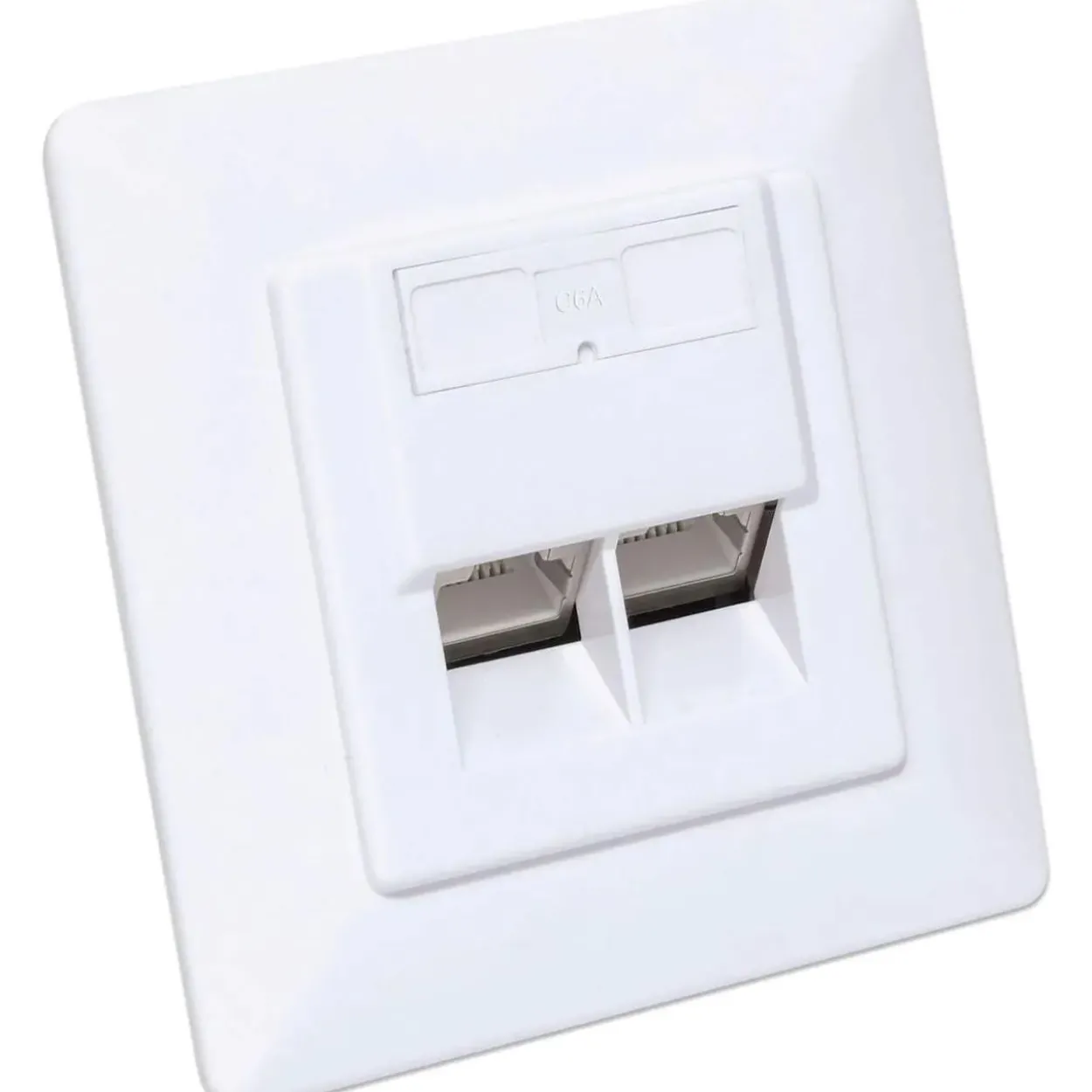 Intellinet 2-Port Cat6 10G RJ45-Unterputzdose STP weiß