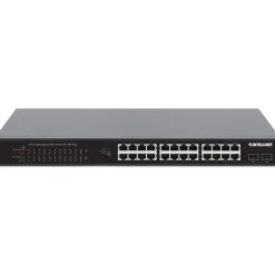 Intellinet 24Port Gigabit PoE+ Switch 2x1G SFP 370 W