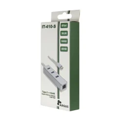 Inter-Tech AC Adapter IT-410-S USB Type C - USB HUB/ Gbit LAN