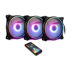 Inter-Tech Argus RS-08 3er-Pack 120x120x25mm 1200 U/min 30 dB(A) schwarz/weiß