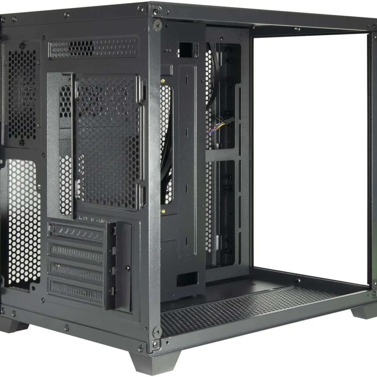 Inter-Tech C-501 Aspect Mini Tower ohne Netzteil schwarz