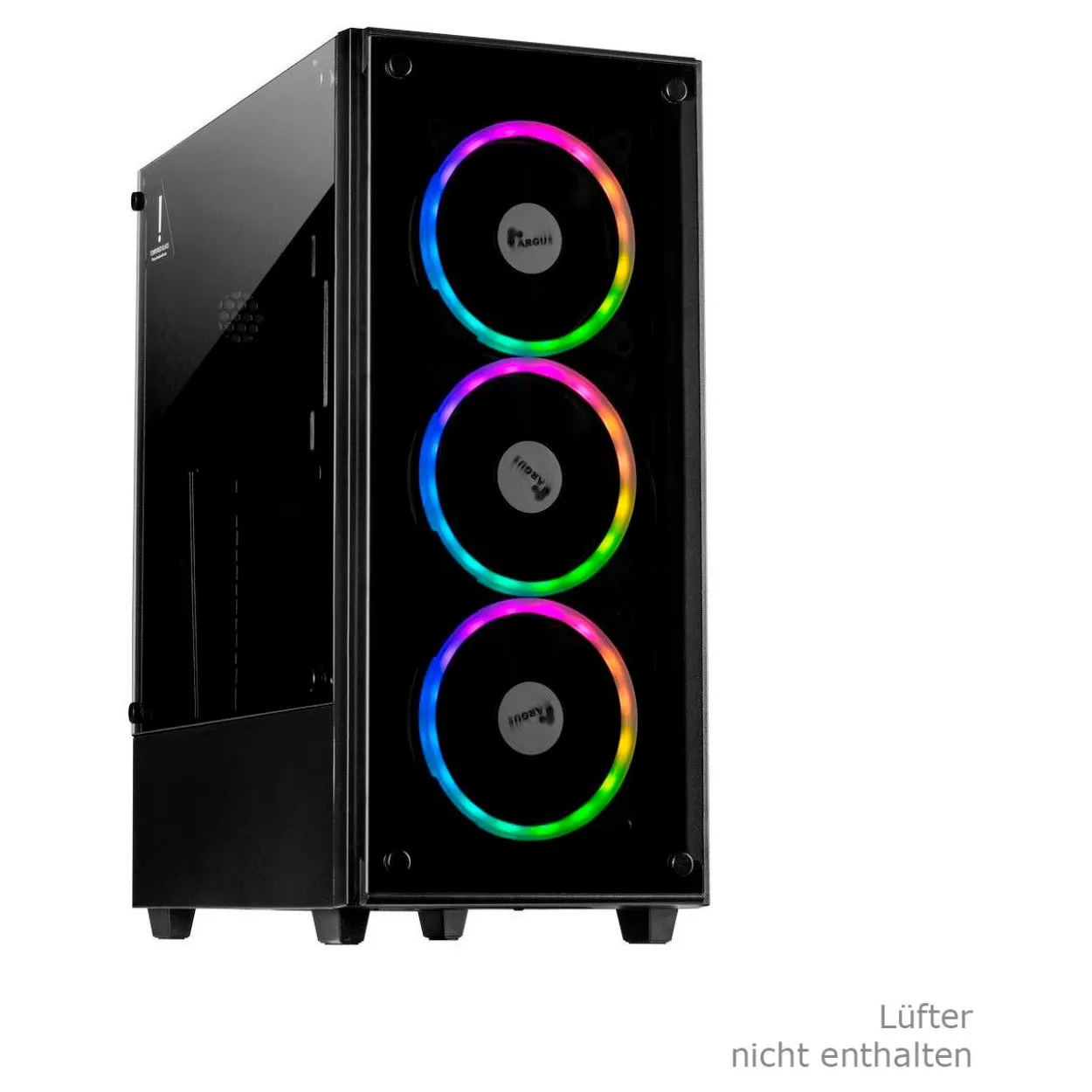 Inter-Tech C-303 mit Sichtfenster Midi Tower ohne Netzteil schwarz