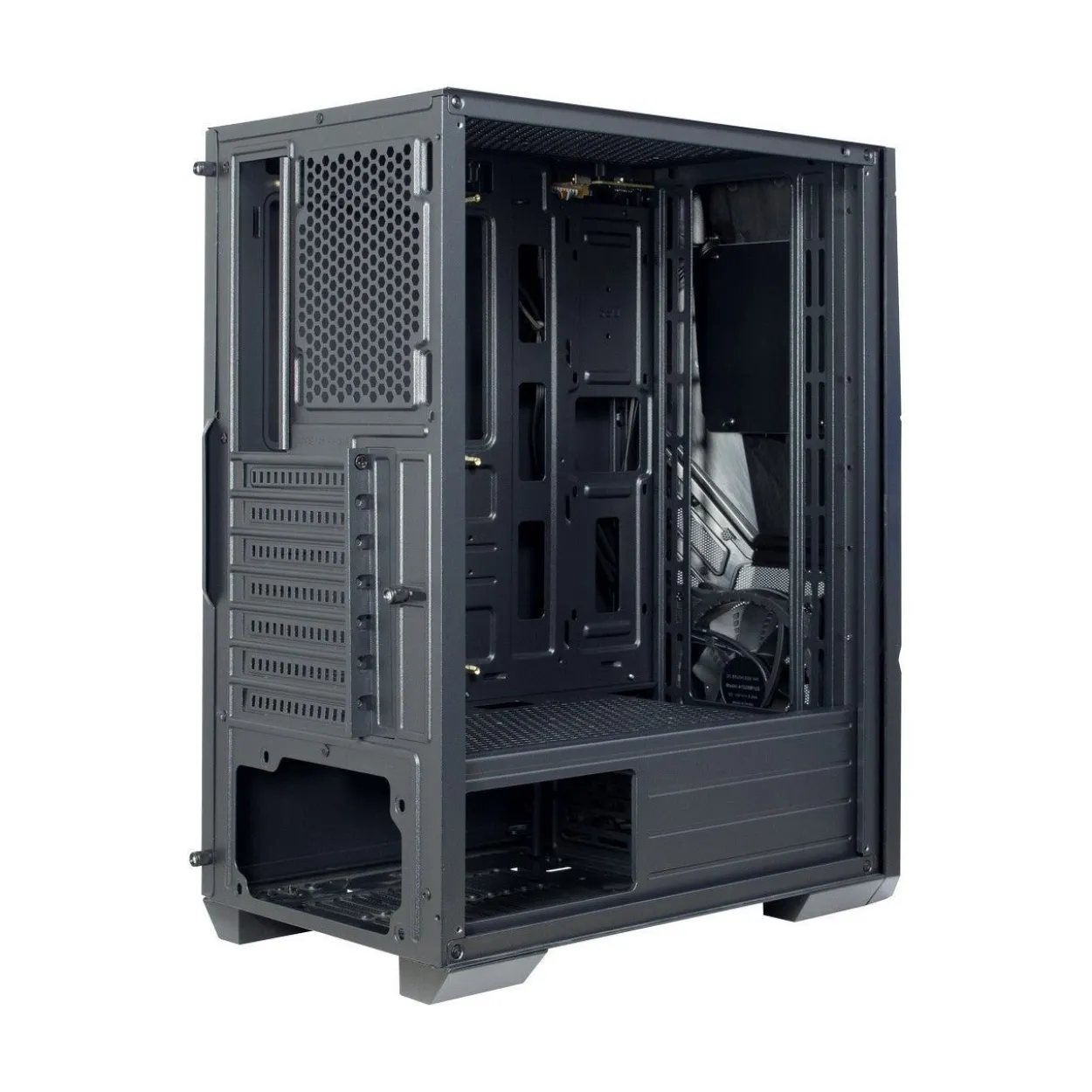 Inter-Tech IT-3303 Hornet mit Sichtfenster Midi Tower ohne Netzteil schwarz
