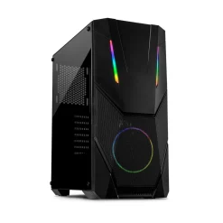 Inter-Tech IT-3303 Hornet mit Sichtfenster Midi Tower ohne Netzteil schwarz