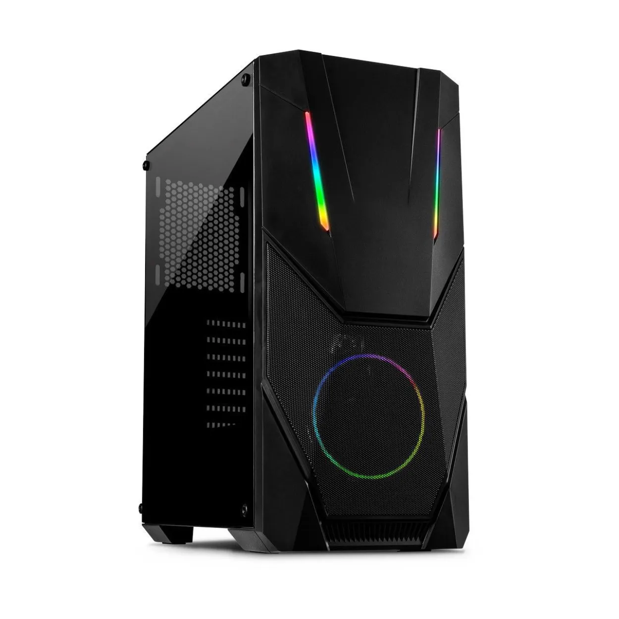 Inter-Tech IT-3303 Hornet mit Sichtfenster Midi Tower ohne Netzteil schwarz