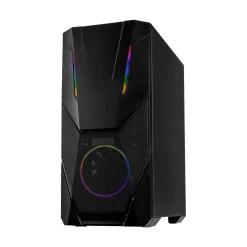 Inter-Tech IT-3303 Hornet mit Sichtfenster Midi Tower ohne Netzteil schwarz