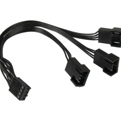 Inter-Tech PWM-Y-3, Kabel 3-fach schwarz