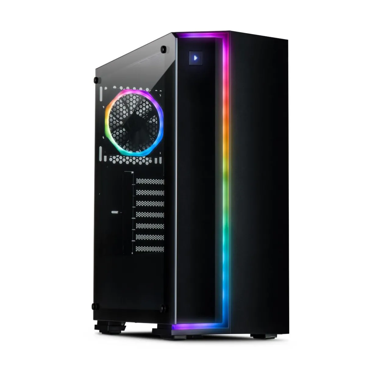 Inter-Tech S-3906 RENEGADE mit Sichtfenster Midi Tower ohne Netzteil schwarz