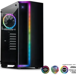 Inter-Tech S-3906 RENEGADE mit Sichtfenster Midi Tower ohne Netzteil schwarz