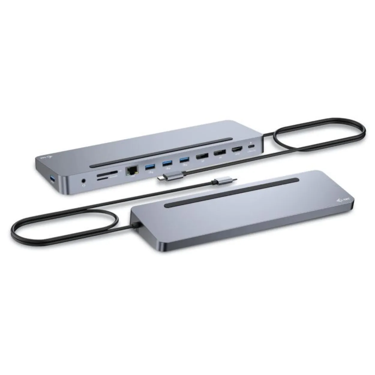I-TEC USB-C Metal Ergonomic 4K 3x Display Docking Station with PD 100 W + i-tec Universal Charger 100W bundle