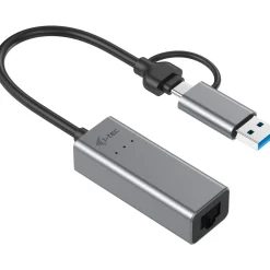 I-TEC USB-C Metal 2.5Gbps Ethernet Adapter 1x USB-C auf RJ-45 LED-Anzeige kompatible mit Thunderbolt 3