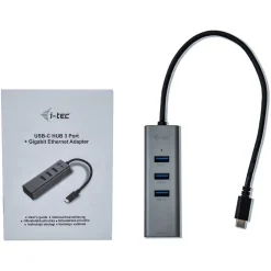 I-TEC USB-C Metal Hub + GLAN Adapter