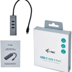 I-TEC USB-C Metal Hub + GLAN Adapter