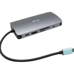 i-Tec USB-C Metal Nano Dock HDMI/VGA with LAN + Power Delivery 100 W - Docking Station - VGA, HDMI