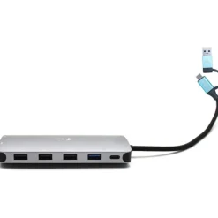 I-TEC USB-C Metal Nano Dock 2xHDMI 1xVGA 1xSD Kartenleser 1xmicroSD Kartenleser 1xGLAN 3xUSB 2.0 1xUSB 3.2 1xUSB-C3.2Data 1xUSB-C PD
