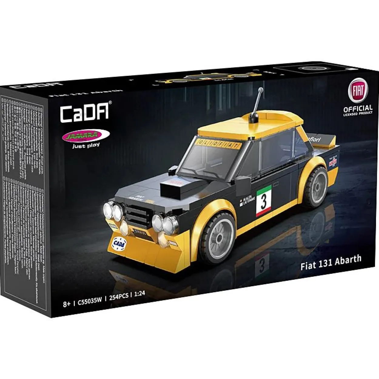 Jamara CaDA Fiat Abarth 131 1:24 schwarz Bricks